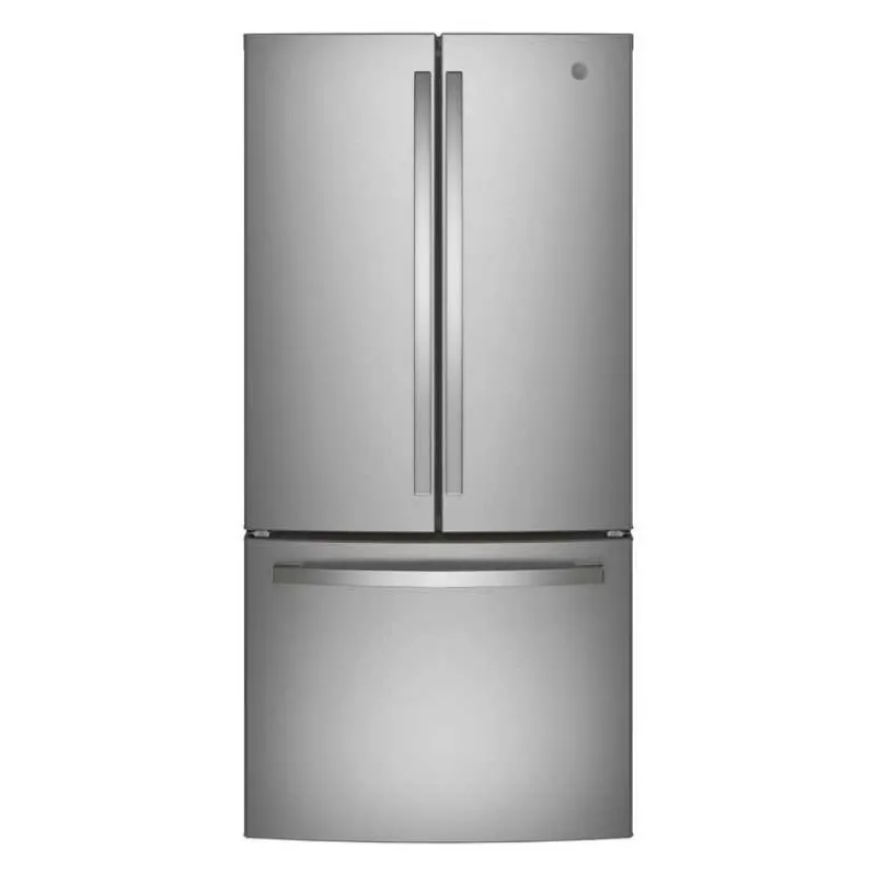 GE Appliances GE 18.6 Cu Ft 33 In Refrigerator Bottom Freezer, French door - GWE19JYLFS