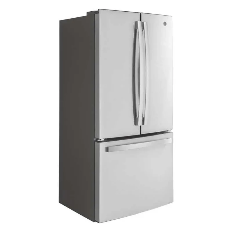 GE Appliances GE 18.6 Cu Ft 33 In Refrigerator Bottom Freezer, French door - GWE19JYLFS