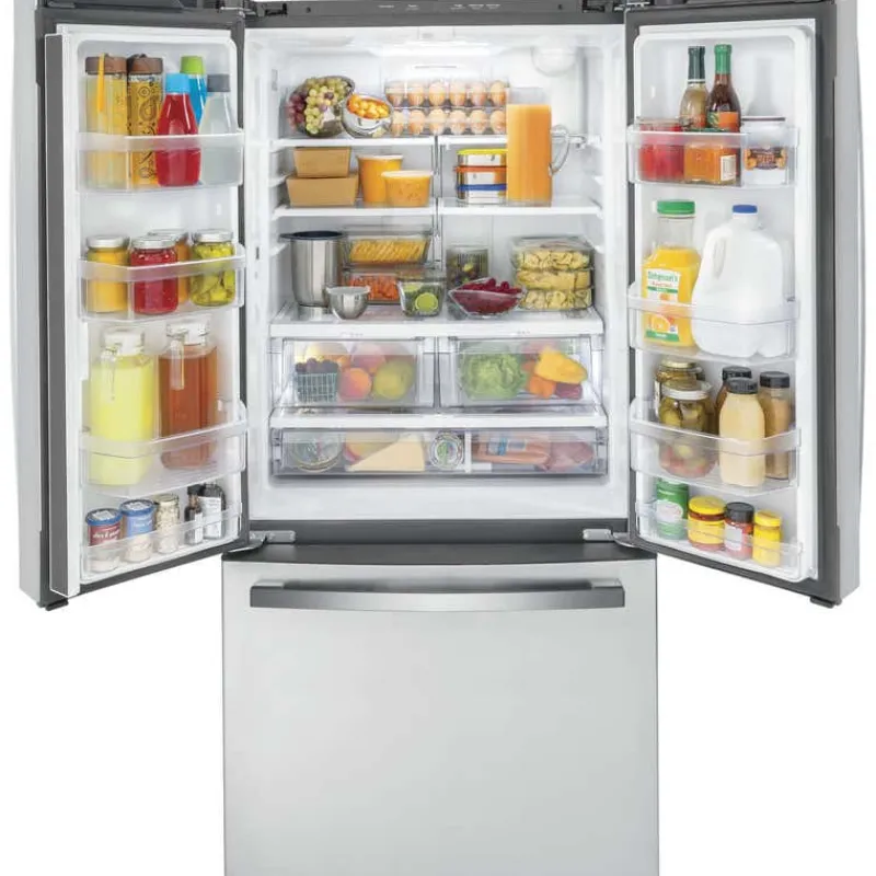 GE Appliances GE 18.6 Cu Ft 33 In Refrigerator Bottom Freezer, French door - GWE19JYLFS
