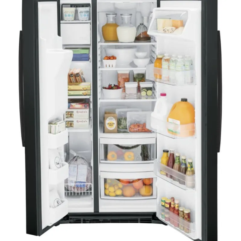 GE Appliances GE 23.2 Cu Ft 33 In Refrigerator Side by side - GSS23GGPBB
