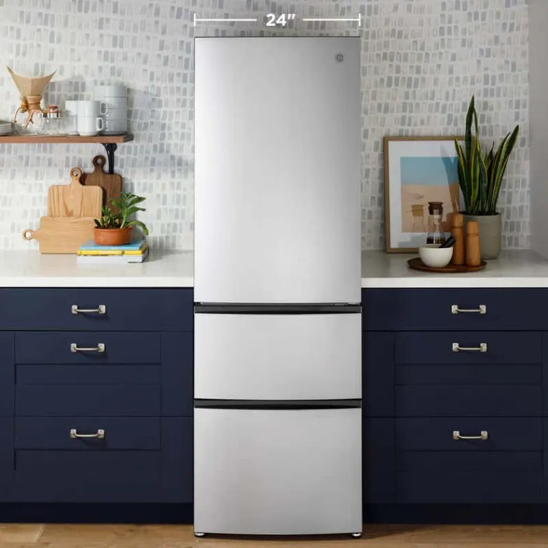 GE Appliances GE 11.9 Cu Ft 24 In Refrigerator Bottom Freezer - GLE12HSPSS