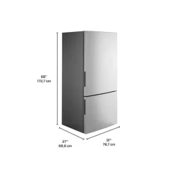 GE Appliances GE 17,7 Cu Ft 31 In Refrigerator Bottom Freezer - GBE17HYRFS