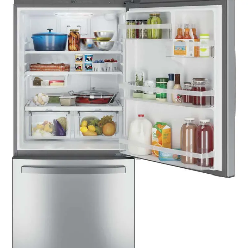 GE Appliances GE 24.8 Cu Ft 33 In Refrigerator Bottom Freezer - GDE25EYKFS