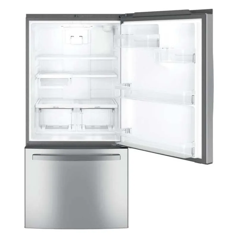 GE Appliances GE 24.8 Cu Ft 33 In Refrigerator Bottom Freezer - GDE25EYKFS