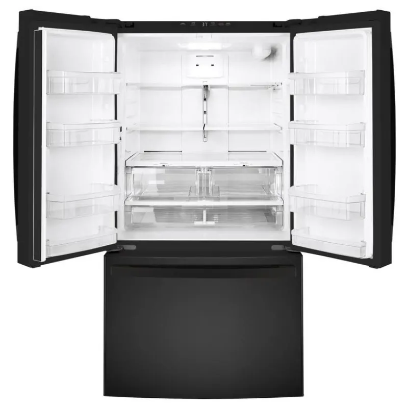 GE Appliances GE 26.7 Cu Ft 36 In Refrigerator Bottom Freezer, French door - GNE27JGMBB