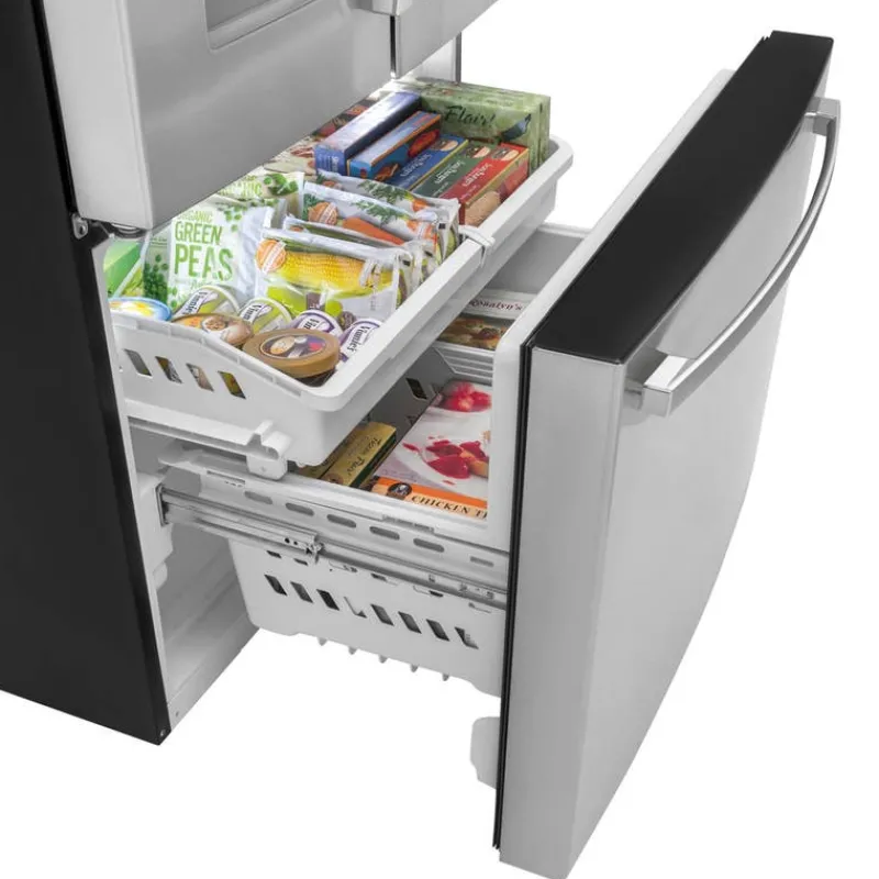 GE Appliances GE 20,6 Cu Ft 36 In Refrigerator Bottom Freezer, French door - GYE21JYMFS