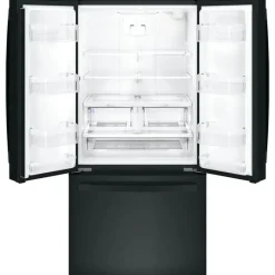 GE Appliances GE 18.6 Cu Ft 33 In Refrigerator Bottom Freezer - GWE19JGLBB