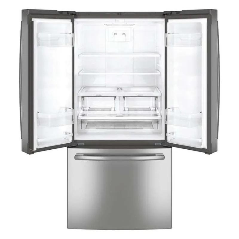 GE Appliances GE 24.8 Cu Ft 33 In Refrigerator Bottom Freezer, French door - GNE25DYRKFS