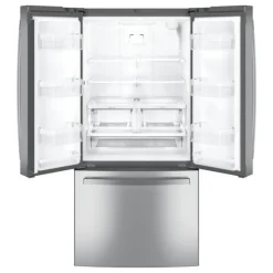 GE Appliances GE 24,7 Cu Ft 33 In Refrigerator Bottom Freezer, French door - GNE25JYKFS