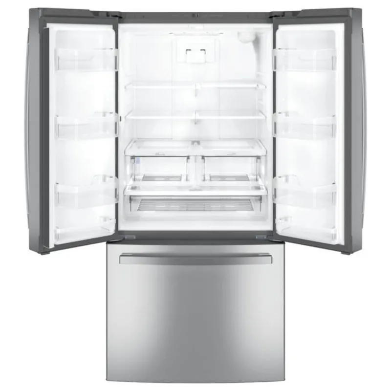 GE Appliances GE 24,7 Cu Ft 33 In Refrigerator Bottom Freezer, French door - GNE25JYKFS