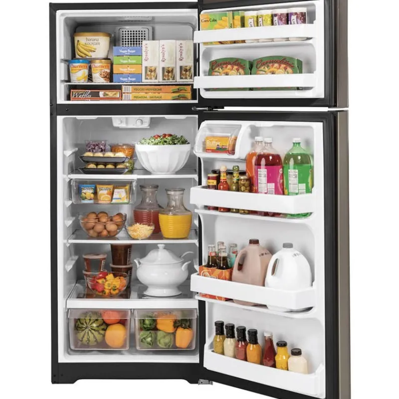GE Appliances GE 17.5 Cu Ft 30 In Refrigerator Top Freezer - GTE18GMNRES