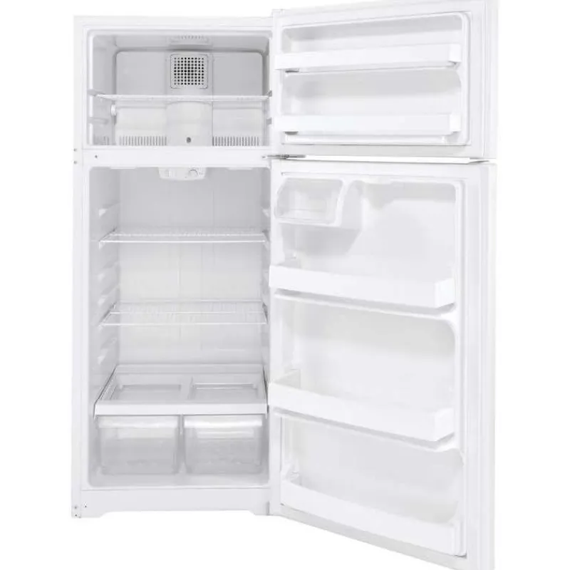 GE Appliances GE 17.5 Cu Ft 28 In Refrigerator Top Freezer - GTE18DTNRWW