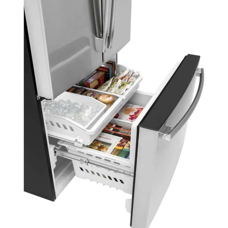 GE Appliances GE 27 Cu Ft 36 In Réfrigerator Bottom Freezer, French door - GNE27JYMFS