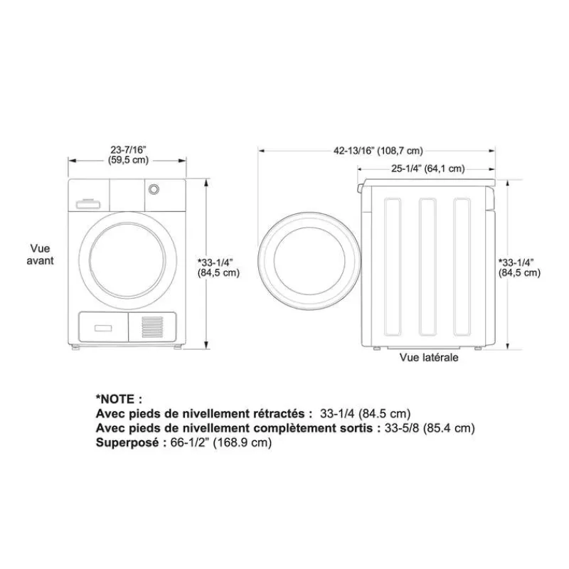 GE Appliances GE 4.1 Cu Ft Dryer Front-Load 23.5" - GFT14JSIMWW