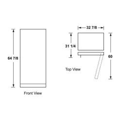 GE Appliances GE 17 Cu Ft Freezer , Vertical, 33" - FUF17DLRWW