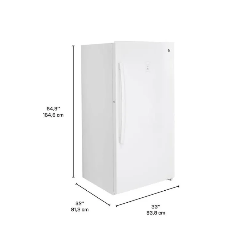 GE Appliances GE 17,3 cu ft freezer , Vertical, 33" - FUF17SMRWW