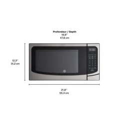 GE Appliances GE 1.6 Cu Ft Microwave 21.75" JEB2167RMSS