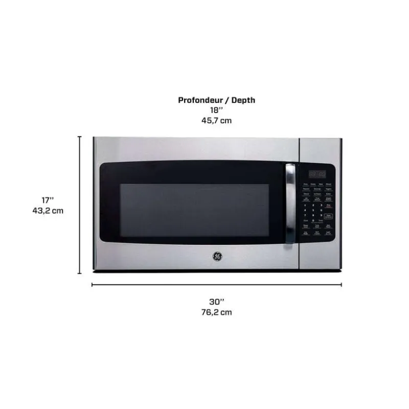 GE Appliances GE 1.6 Cu Ft Microwave 30" JVM2165SMSS
