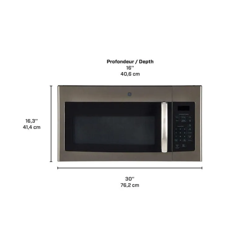 GE Appliances GE 1.6 Cu Ft Microwave/Hood, , 300 - JVM1635SLJC