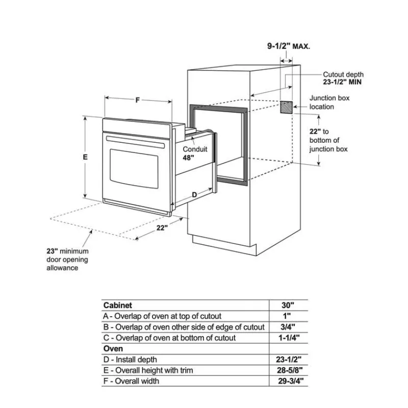 GE Appliances GE Built-In Wall Oven 29.75" Electric - PTS7000SNSS