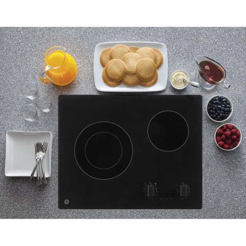 GE Appliances GE Cooktop Glass-Ceramic 21" Electric - JP3021DPBB