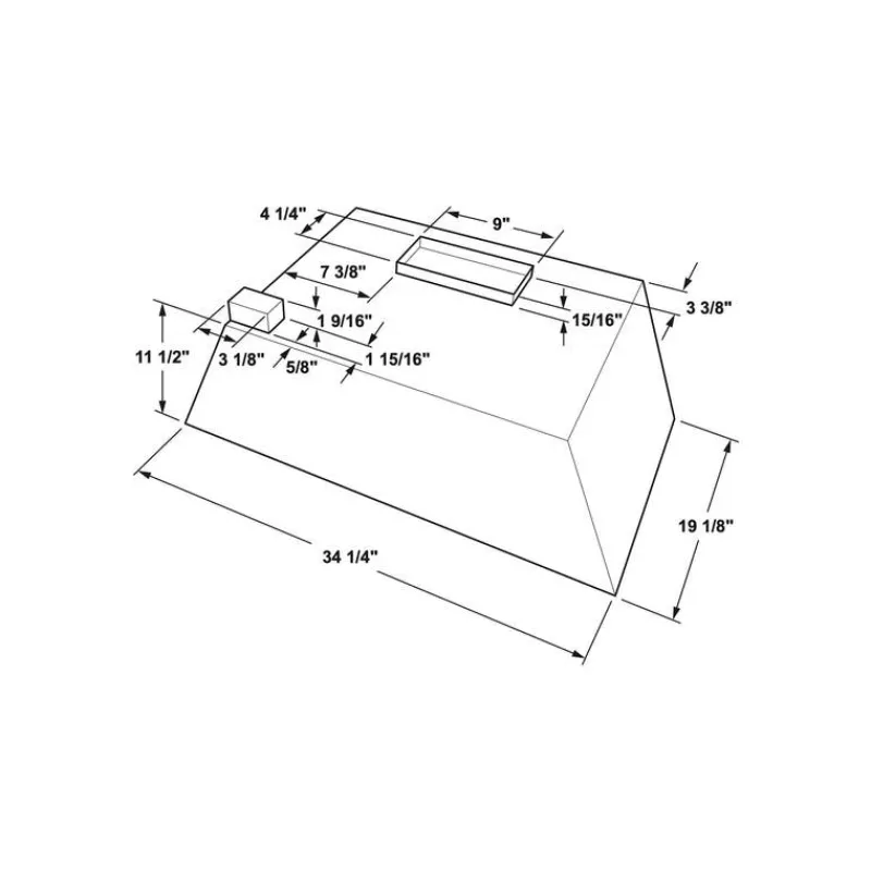 GE Appliances GE Hood Built-in 34.25" , 610 CFM - UVC9360SLSS