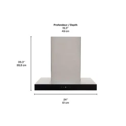 GE Appliances GE Hood Wall Mount 24" , 600 CFM - PVWC924SSV