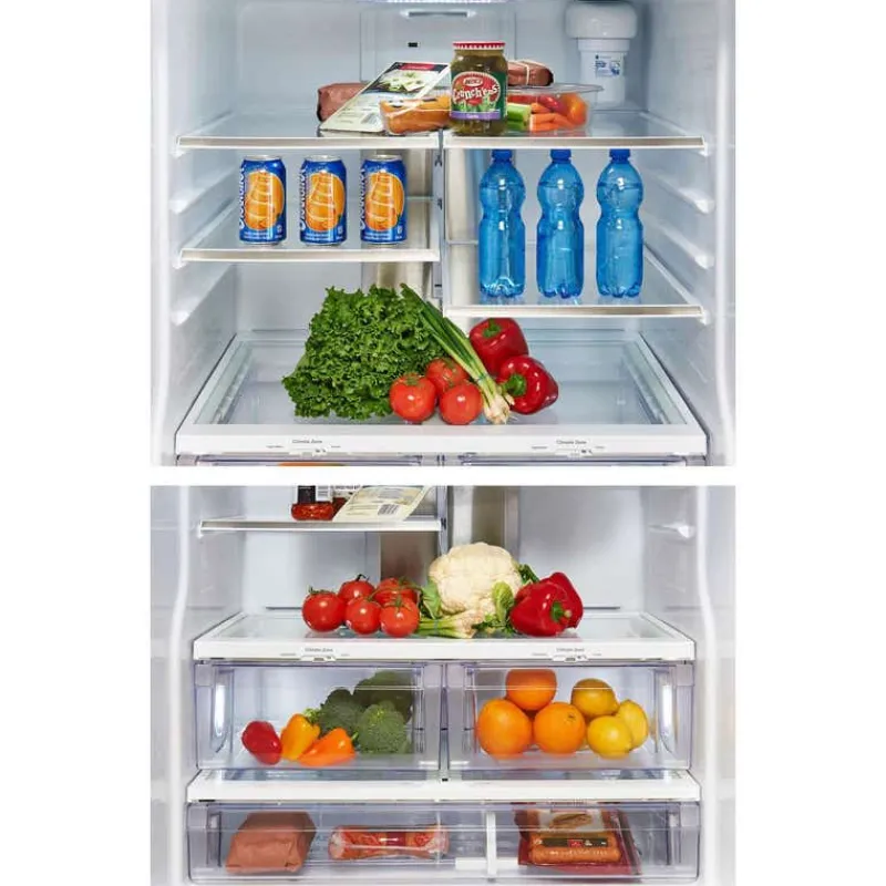 GE Profile 20.8 Cu Ft 30 In Refrigerator Bottom Freezer, French door - PNE21NGLKWW