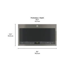GE Profile 2.1 Cu Ft Microwave/Hood, , 400 - PVM2188SLJC