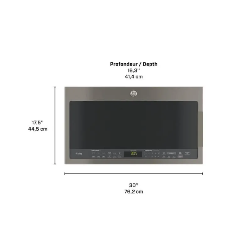 GE Profile 2.1 Cu Ft Microwave/Hood, , 400 - PVM2188SLJC