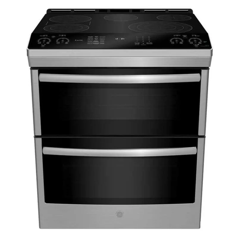 GE Profile 30 In Double Slide-In Range 30" Electric Glass-Ceramic - PCS980YMFS