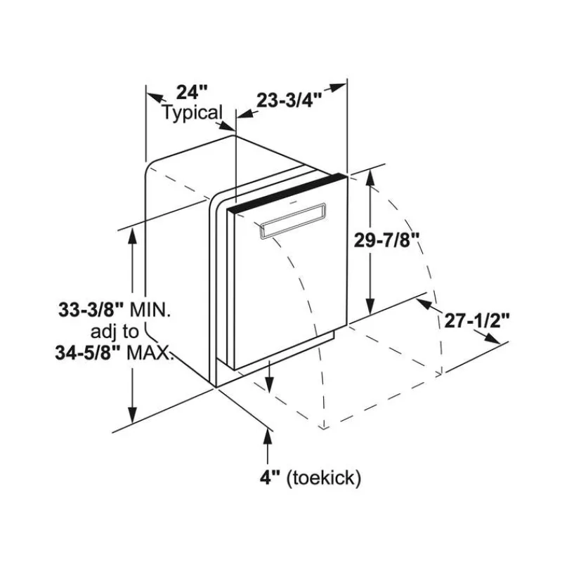 GE Profile Dishwasher Built-In 23.75" 44dB - PDP715SYVFS
