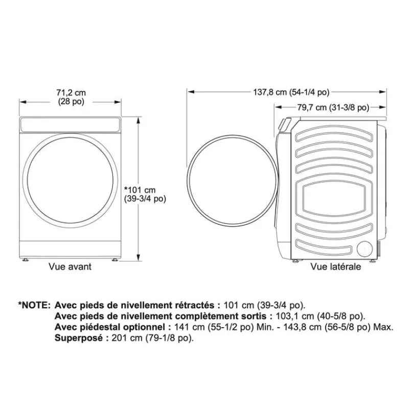 GE Profile Dryer Front-Load 28" - PFD87ESMVRS