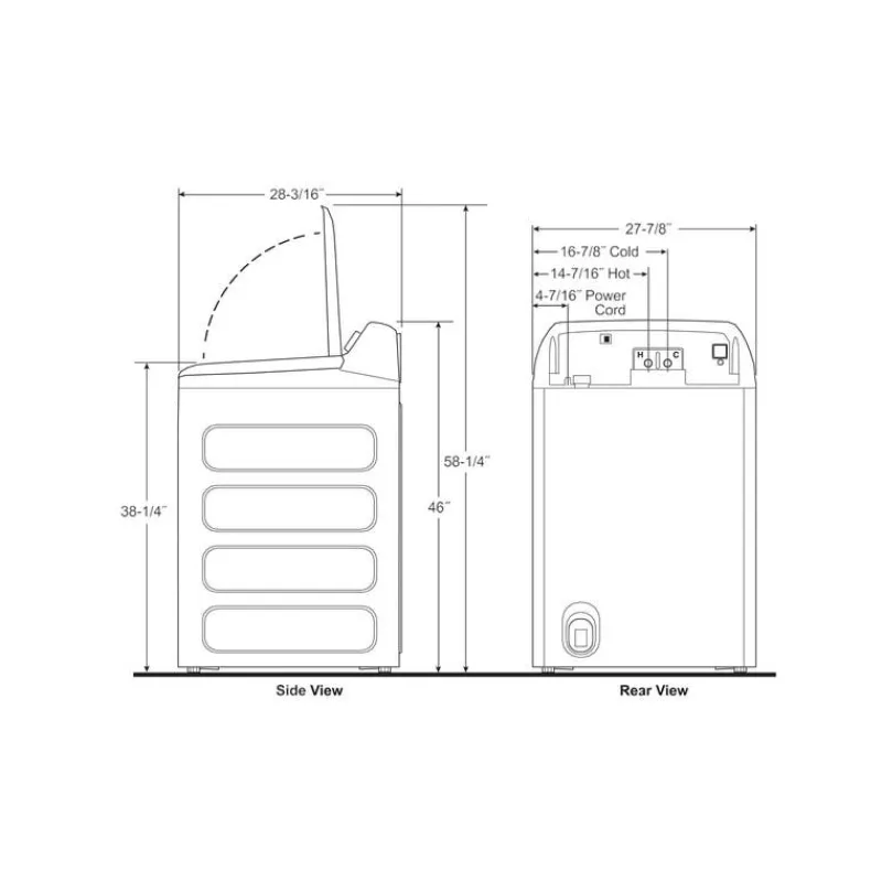 GE Profile Washer Top-Load 28" - PTW800BPWRS