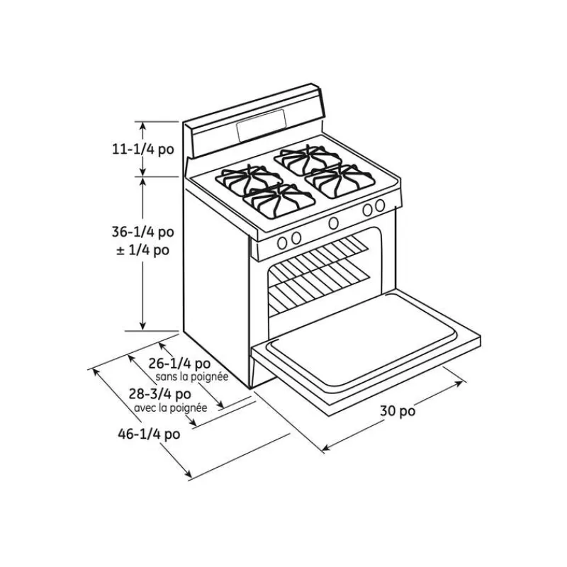 GE Appliances GE Range 30" Gaz Gas - JCGBS66SEKSS