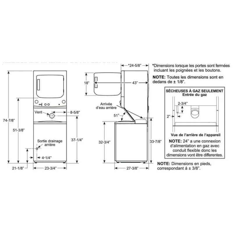 GE Appliances GE Spacemaker Laundry Center, , 27", Top-Load - GUD27ESMMWW