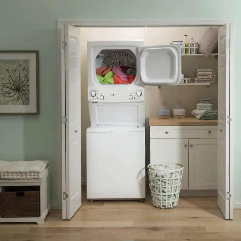 GE Appliances GE Spacemaker washer dryer, , 27'', 800 RPM - GUD27EEMNWW
