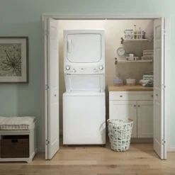 GE Appliances GE Spacemaker washer dryer, , 27'', 800 RPM - GUD27EEMNWW