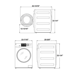 GE Appliances GE Washers Front-Load 24''  - GFW148SSMWW