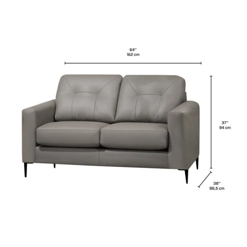 Sofa By Fancy Genuine Leather Loveseat