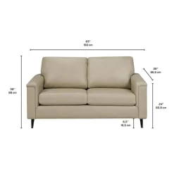 Sofa By Fancy Genuine Leather Loveseat -