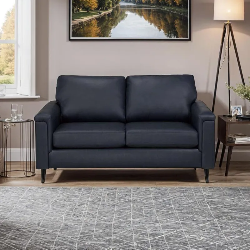 Sofa By Fancy Genuine Leather Loveseat -