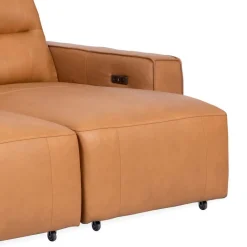 Genuine Leather Modular Sectional with Power Sliding Seats - 5 pcs
