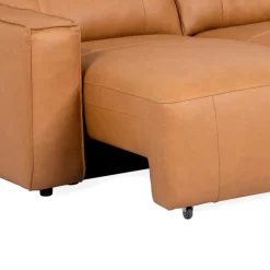 Genuine Leather Modular Sofa with Power Sliding Seats - 3 pcs
