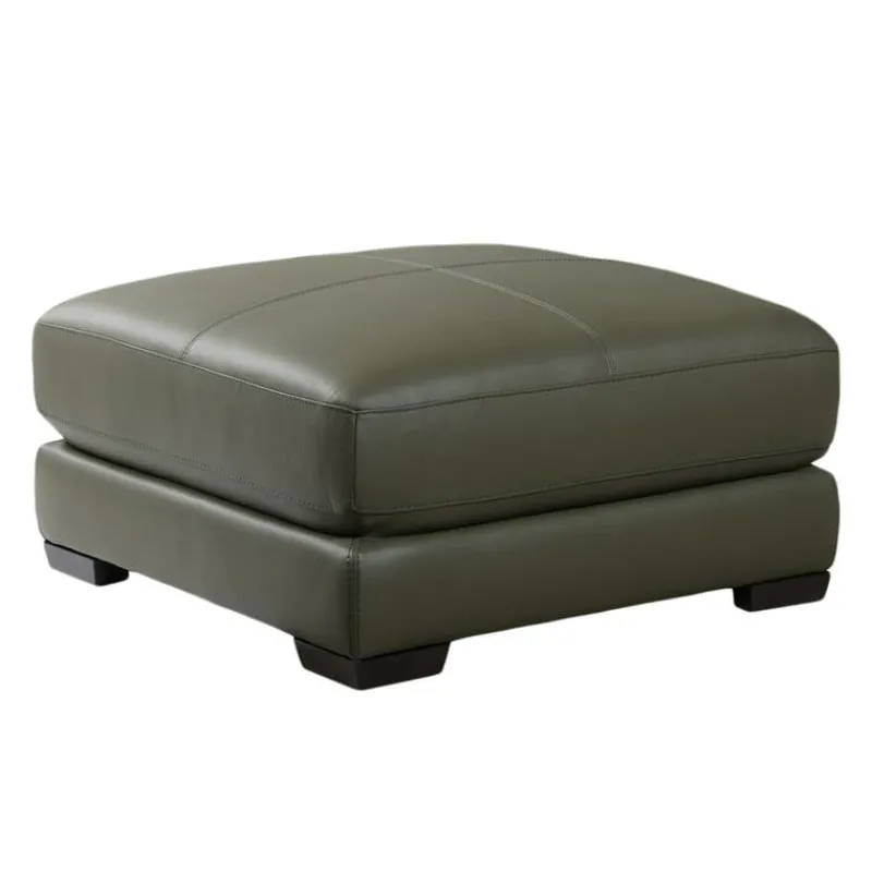 HTL Genuine Leather Ottoman