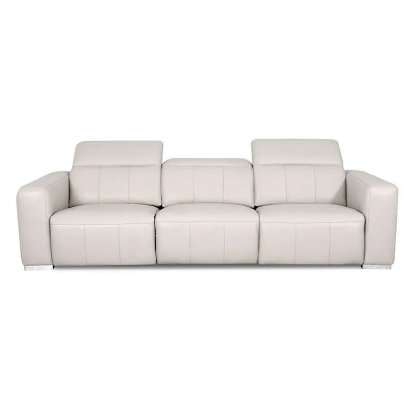 HTL Genuine Leather Power Modular Reclining Sofa with Adjustable Headrests – 3 pcs