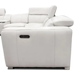 HTL Genuine Leather Power Modular Reclining Sofa with Adjustable Headrests – 3 pcs