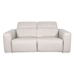 HTL Genuine Leather Power Reclining Modular Loveseat with Adjustable Headrests – 2 pcs