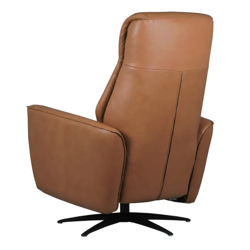 Genuine Leather Power Recliner and Swivel Chair with 4 Motors, Massage, Built-In Speakers, and LED Lighting