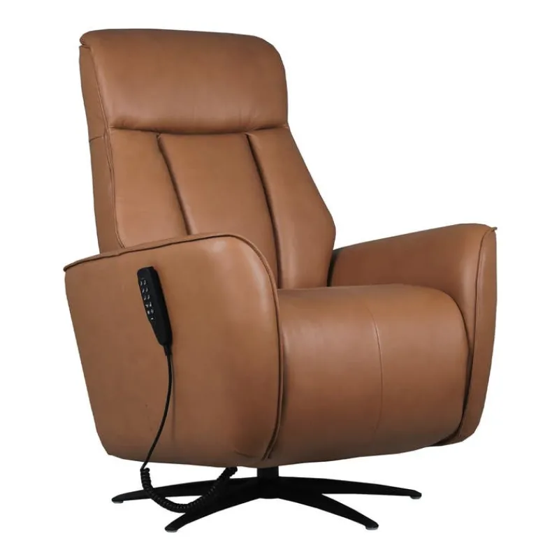 Genuine Leather Power Recliner and Swivel Chair with 4 Motors, Massage, Built-In Speakers, and LED Lighting
